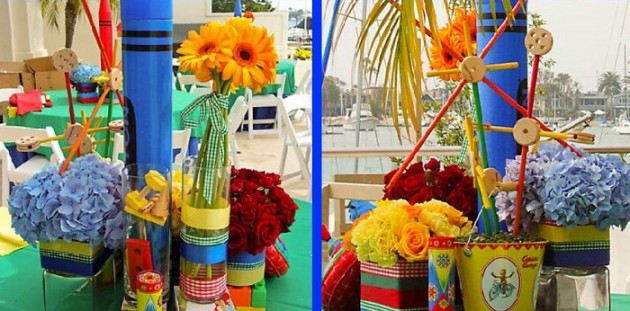 art party centerpiece