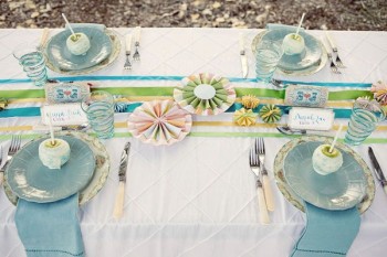 modern carnival tablescape