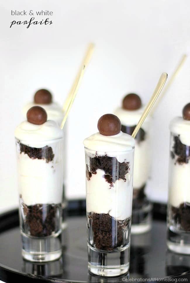 Black &amp; White Parfaits Mini Desserts | Celebrations at Home | Bloglovin’