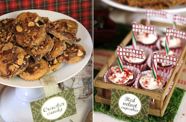 ritz cracker candy & cupcake peppermint flags