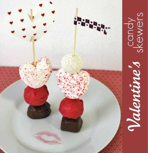 Valentine's day dessert skewers