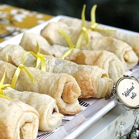 choco almond pastry rolls