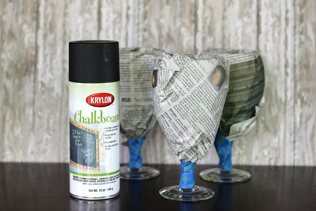 chalkboard painted glasses tutorial