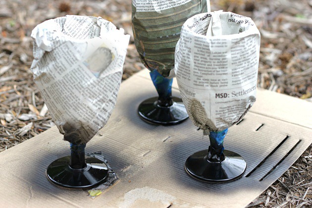 chalkboard painted glasses tutorial