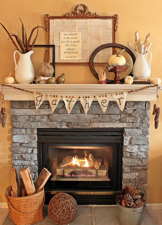Thanksgiving mantel