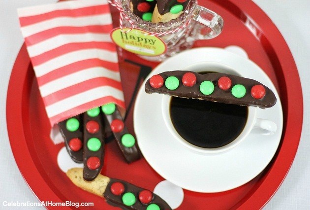 chocolate and m&m biscotti
