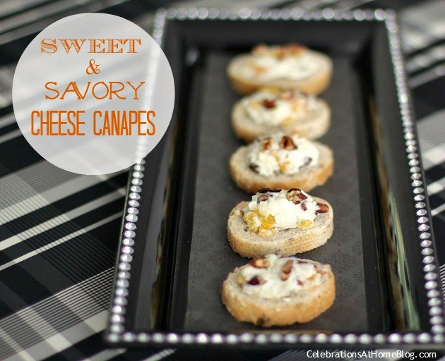 sweet & savory cheese canapes