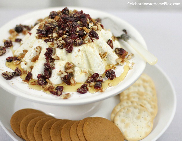 cream cheese mold with craisin and nut topping