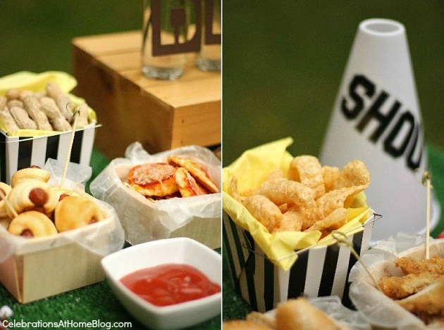 game day snacks - mini "stadium foods"