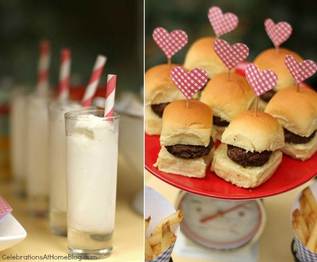 retro style bridal shower