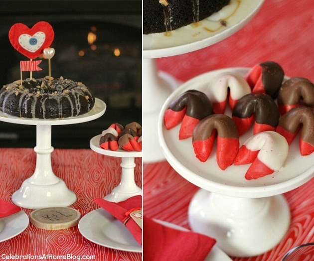 Valentine's day table for 2