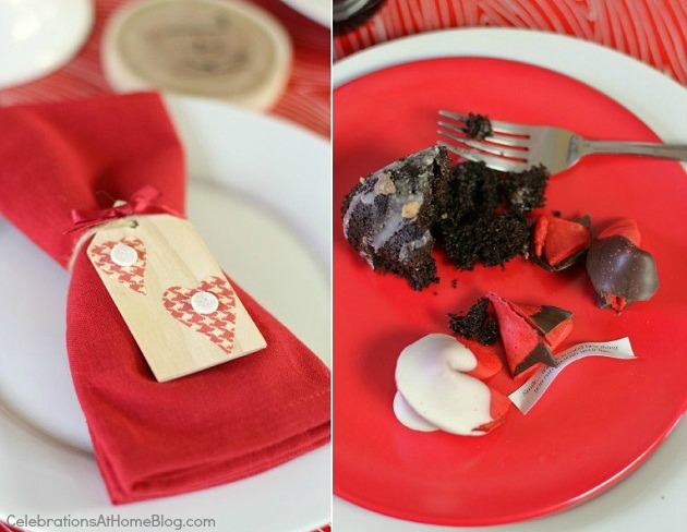 Valentine's day table for 2