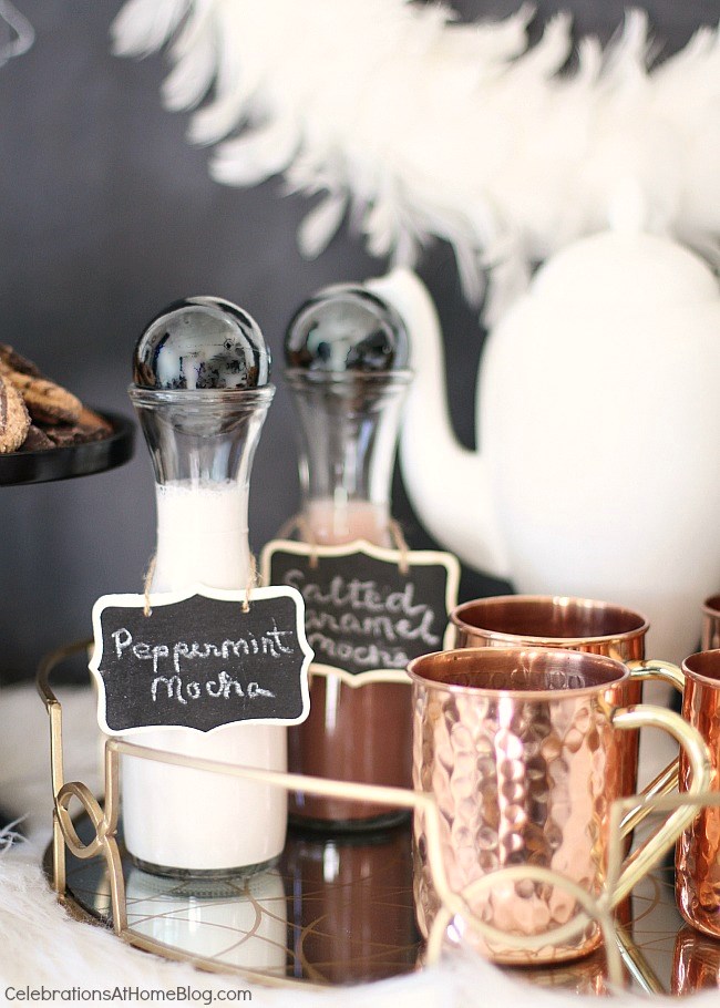 How to host an easy cocktail party. coffee bar