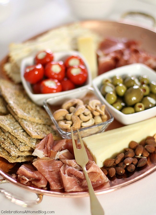 How to host an easy cocktail party. Charcuterie platter