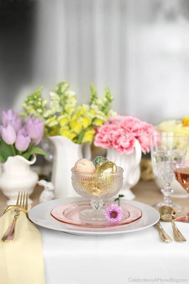 Set a beautiful Easter tablescape with inspiration and styling tips from entertaining expert Chris Nease of Celebrations At Home.