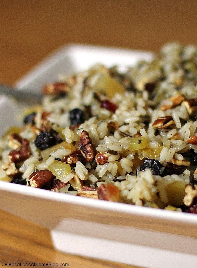 A great side dish for holidays or any entertaining at home - fruit nut wild rice. Get the recipe here.