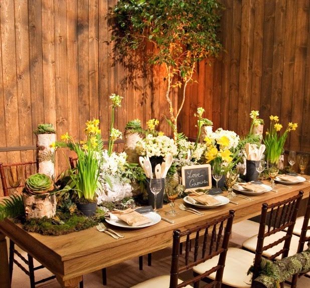 Woodsy Spring Tablescape