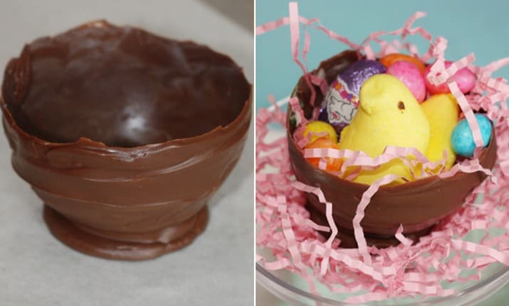 DIY Chocolate Easter Bowl, steps