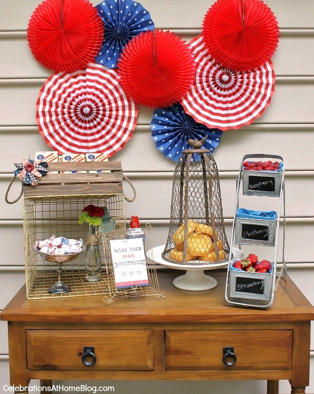 Set up a "build your own shortcakes" dessert bar with different berries to choose from. The perfect summer party dessert.