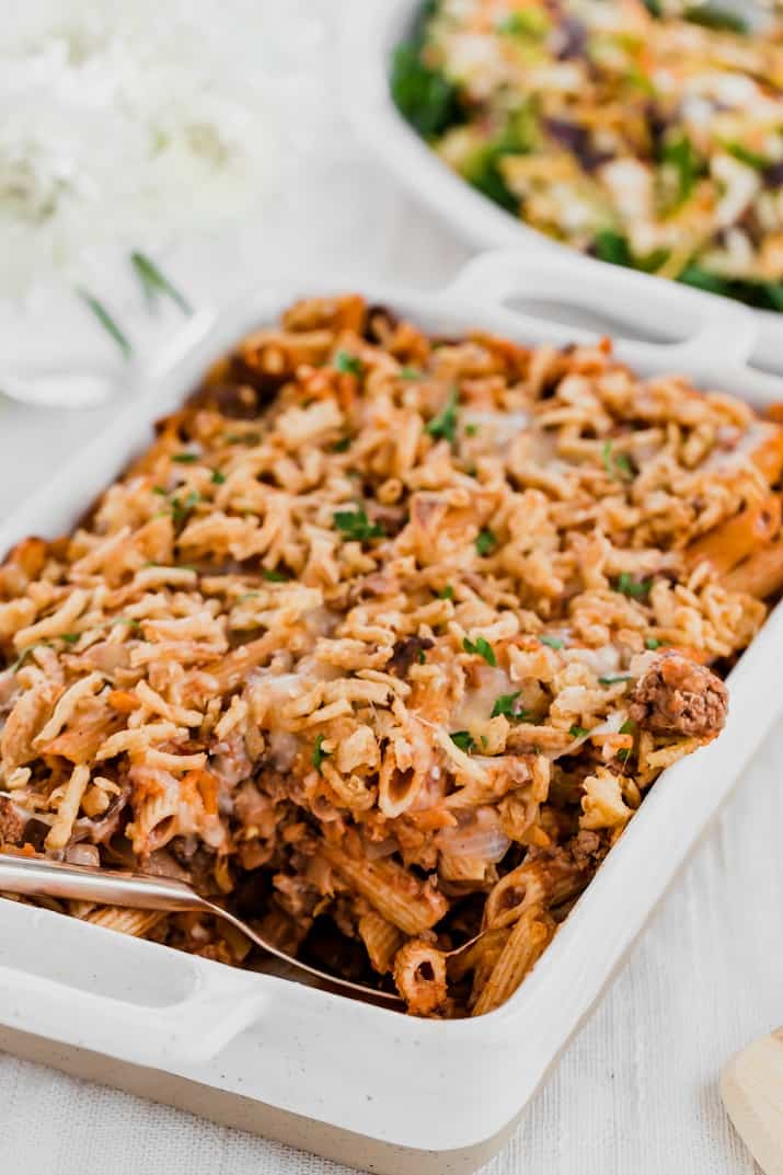 ground beef and pasta casserole