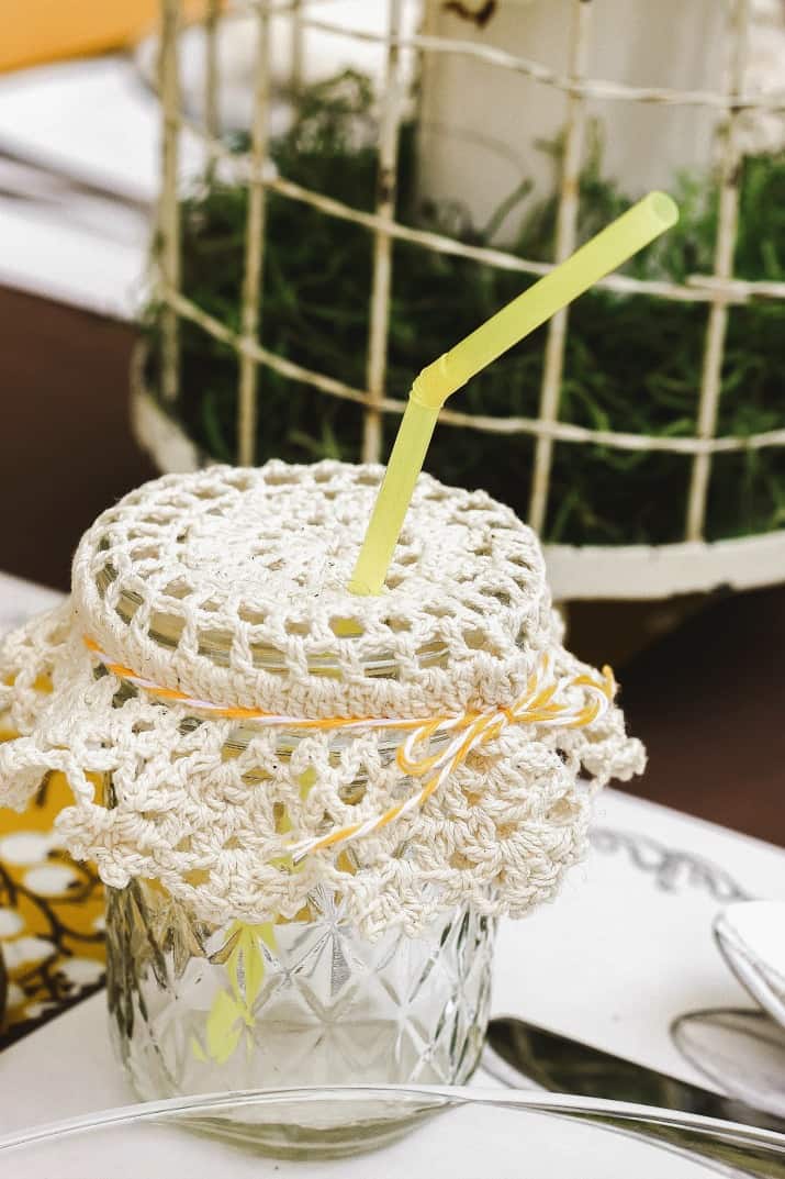 drink doily glass topper