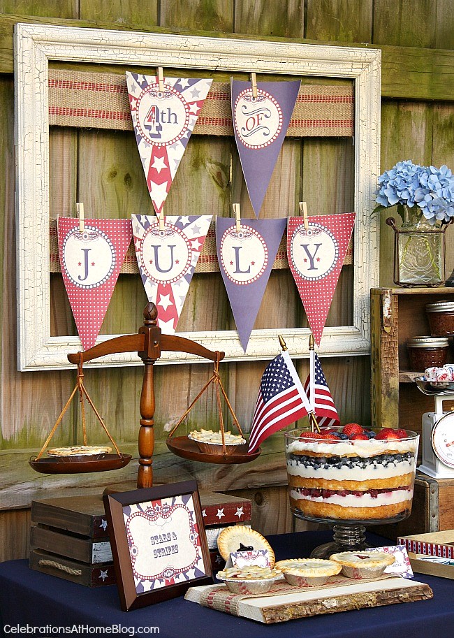 4th of July party ideas with vintage style decor