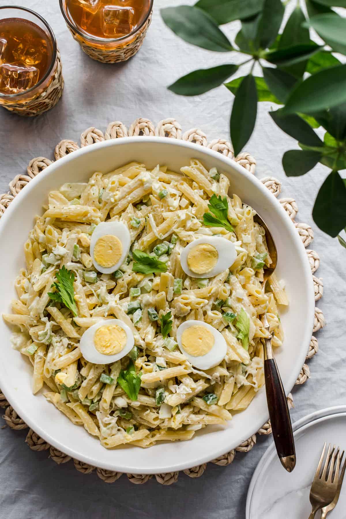 Cold Creamy Pasta Salad with Mayo