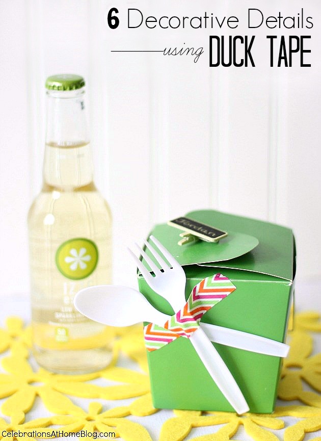 here are six quick and easy details you can create using decorative duck tape.