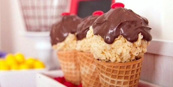 Rice Krispies Treats Ice Cream Cones