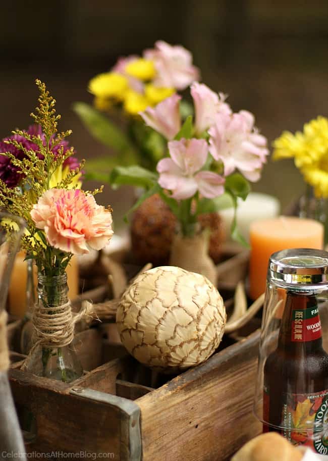 Rustic fall tablescape; Entertaining at home; dinner party.