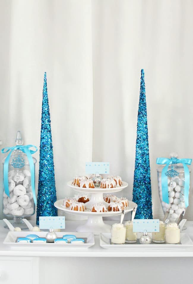 An Elegant Blue & White Holiday Dessert Party & Tips - Celebrations at Home