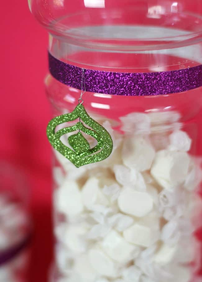 candy jar for bright & glittery holiday party