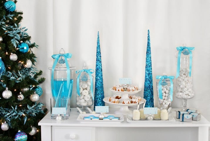 An Elegant Blue & White Holiday Dessert Party & Tips
