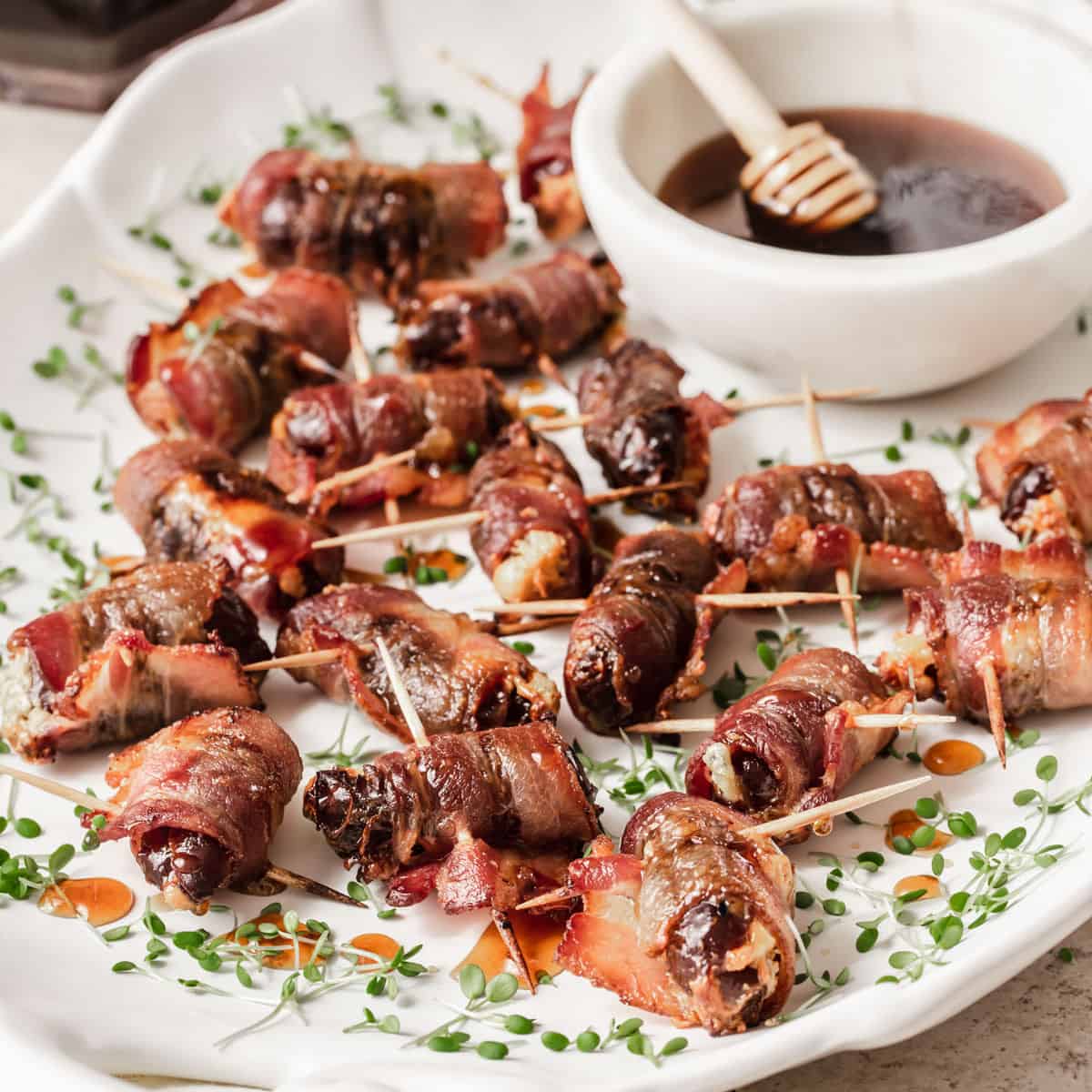 Easy Bacon Wrapped Dates (with Blue Cheese) Celebrations at Home