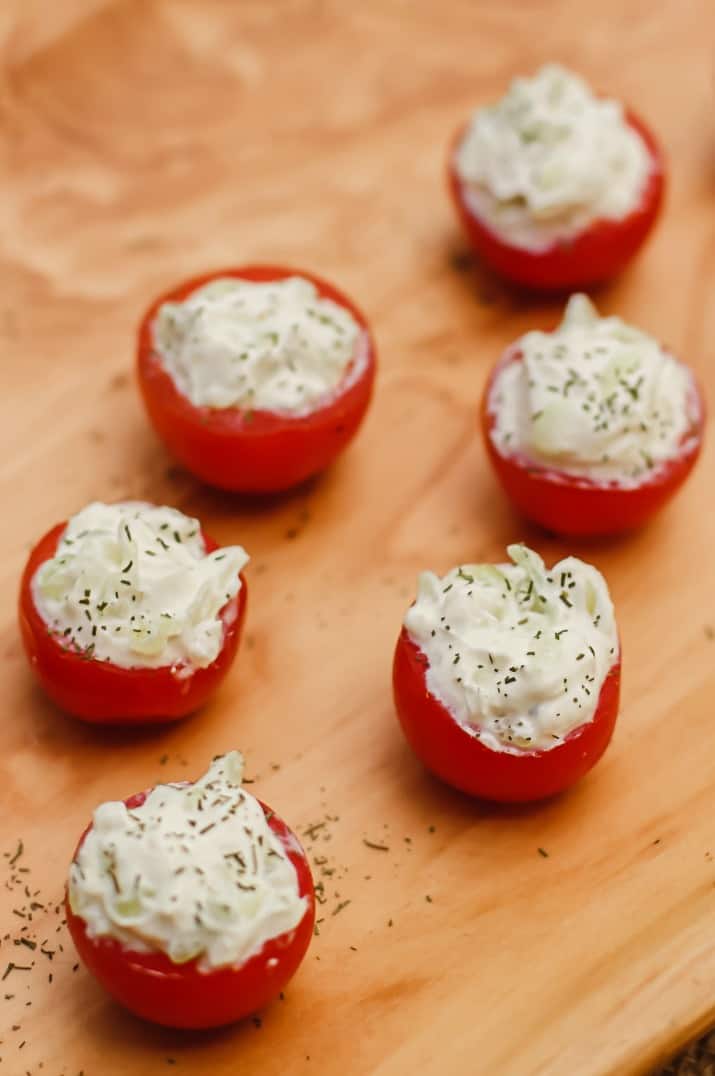 Stuffed Cherry Tomatoes Party Appetizer