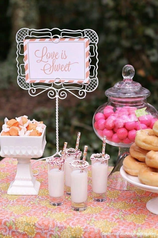 This pastel bridal party inspiration will give you lots of ideas for hosting a bridal shower, a bridesmaids luncheon, or even a small backyard wedding.