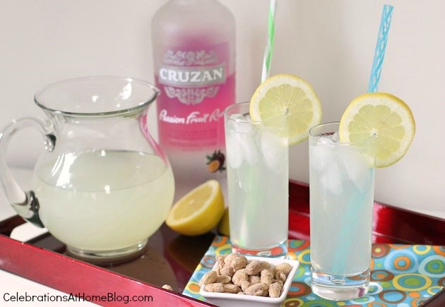 Passion fruit lemonade cocktail