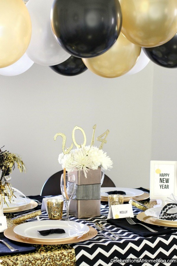 golden glam NYE party