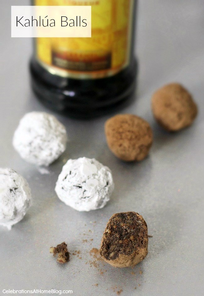 Try this grown up version of "cookies & milk" - Kahlua balls recipe