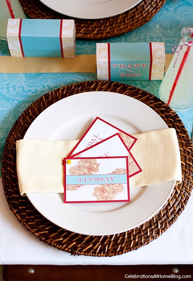 Make this diy 3-piece place card set for your next luncheon, bridal shower, or baby shower.