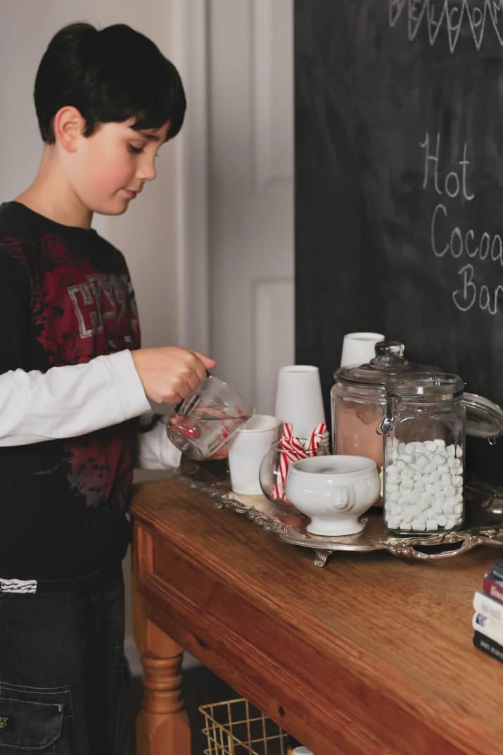 how to set up a self serve hot cocoa bar