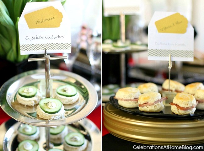 Oscars theme party ideas & best picture themed menu