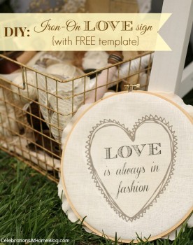 DIY Iron-on Transfer Sign with FREE Template - Celebrations at Home