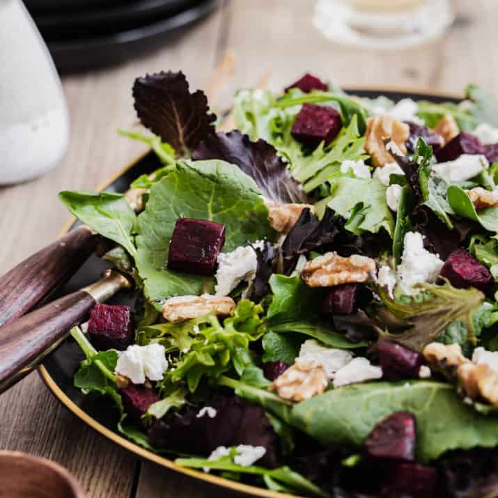 beet and goat cheese salad recipe card