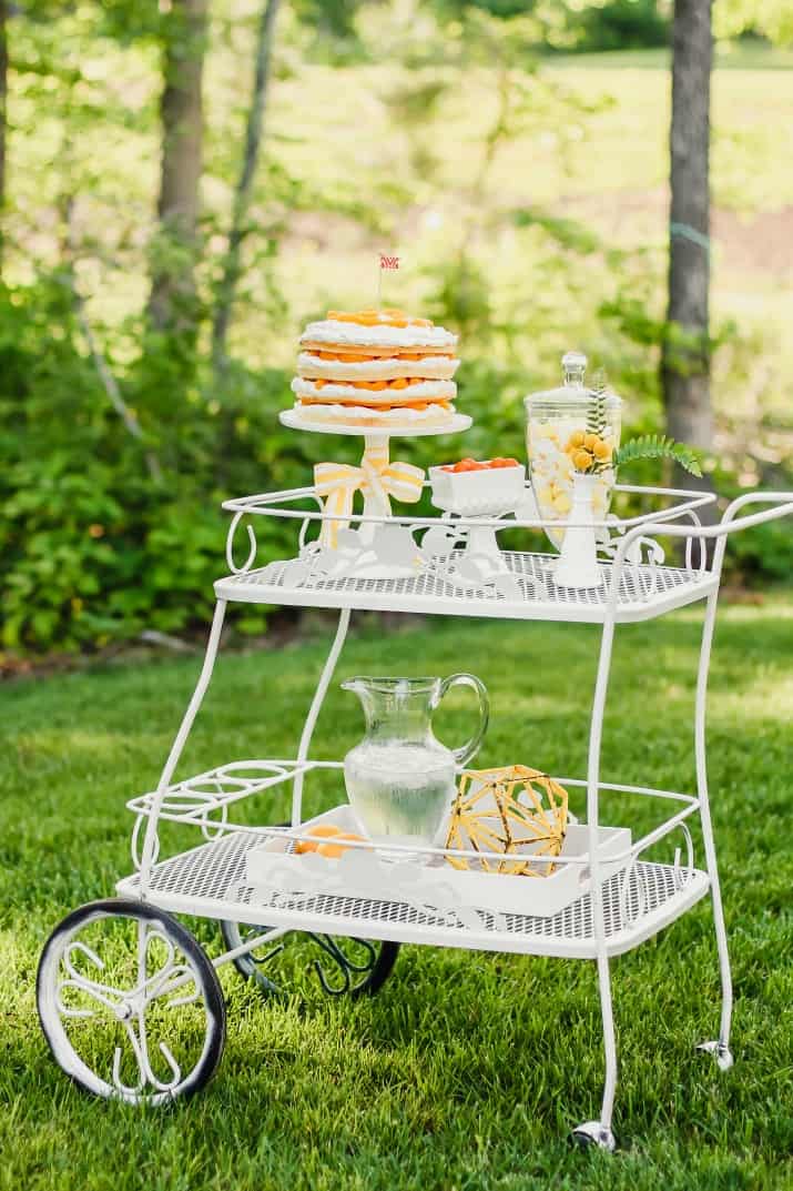 summer garden bar cart