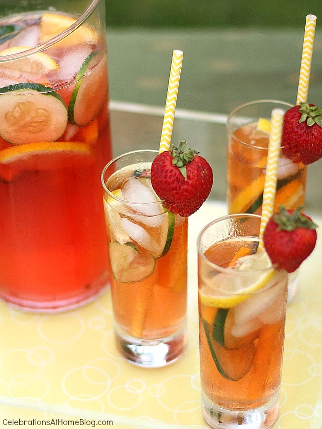 Make this easy Pimm's Cup pitcher cocktail for care-free summer entertaining. 