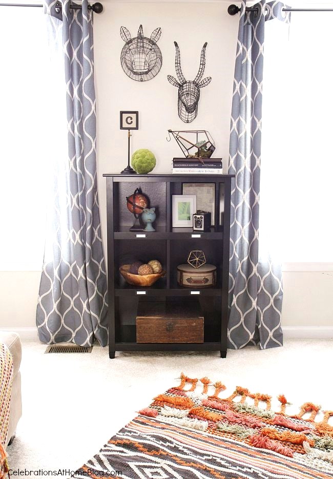 On-trend boho-chic updates make this bonus room decor cozy and inviting for the whole family. 