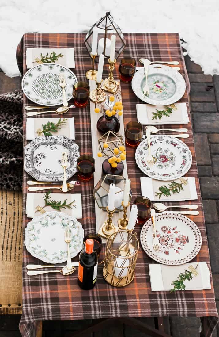 Winter Dinner Party Menu Tablescape For 6 With Photos