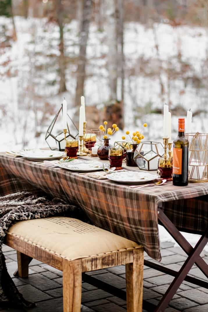 Winter Dinner Party Menu Tablescape For 6 With Photos