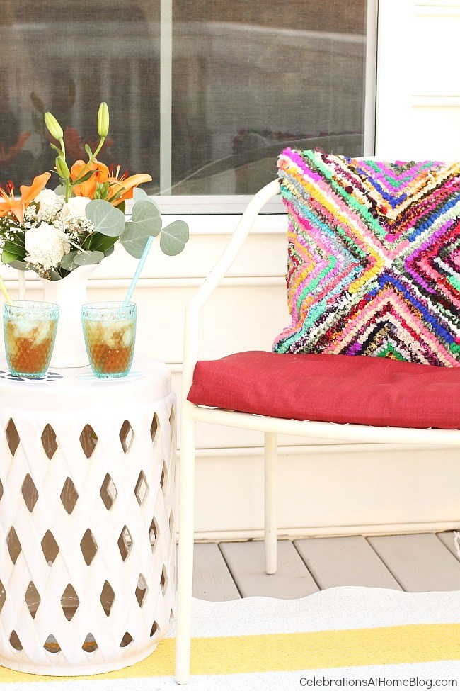 Small deck decorating: updating with a few key pieces completely changes the look!